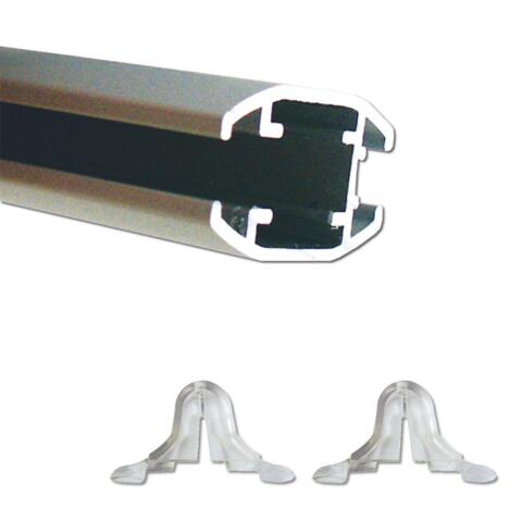 Ramme, Slide-in, dobbeltsidet, vertikal, 25 mm aluminium profil, sølv