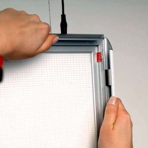 LED Ramme, dobbeltsidet, horisontal, A0 - 84,1 x 118,9 cm