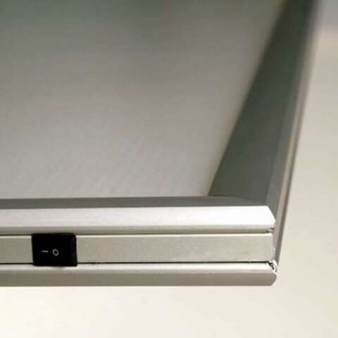 LED Ramme, dobbeltsidet, horisontal, A0 - 84,1 x 118,9 cm