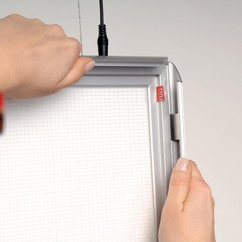 LED Ramme, dobbeltsidet, horisontal, A2 - 42 x 59,4 cm