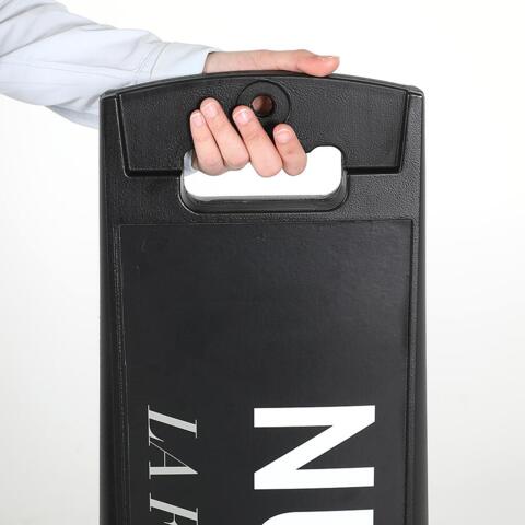 City Sign Plast, sort stander, dobbeltsidet