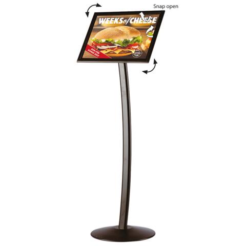 City Sign Plast, sort stander, dobbeltsidet