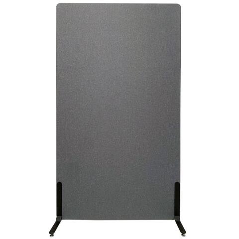 ZONE Acoustic Wall akustikvæg og rumdeler, mørkegrå, stofbeklædt, 136x80 cm med standardfødder