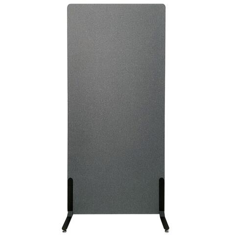 Zone Acoustic Wall akustikvæg og rumdeler mørkegrå med stofbeklædning og standardfødder 170 x 80 x 4 cm