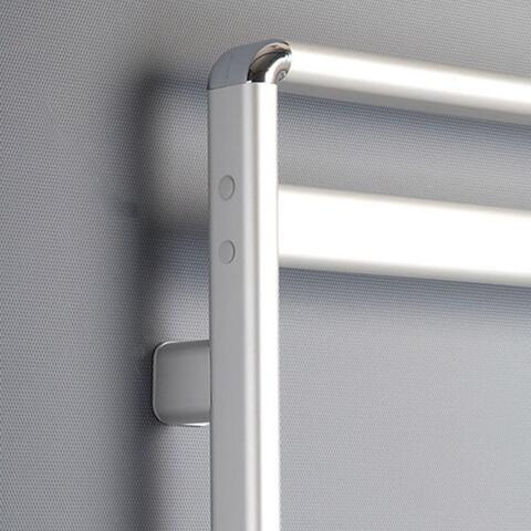 Brochureholder til væg, Line Wall alu/akryl, 8 x A4, Sølv