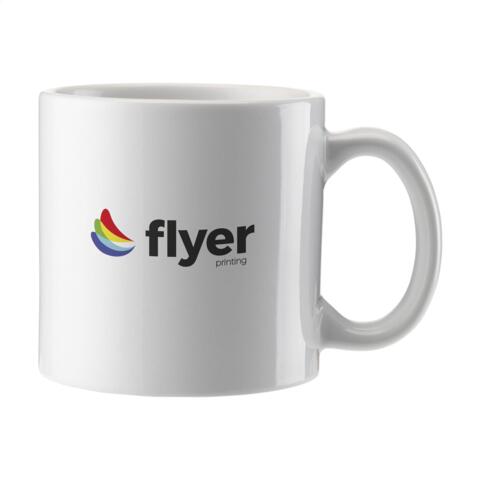 Krus, hvid med fuldfarvet logo eller billede