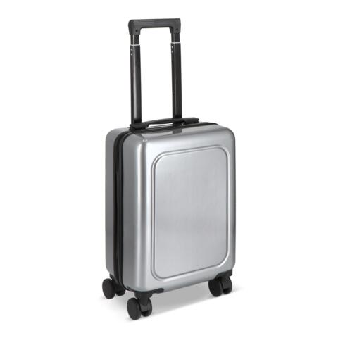 Trolley kabinekuffert 18", sølvfarvet med logo