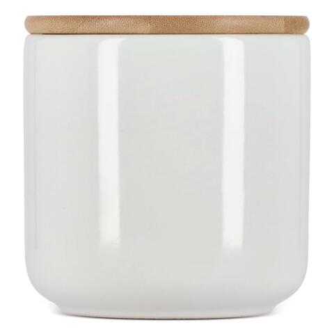 Beholder i keramik og bambus 500 ml med logo