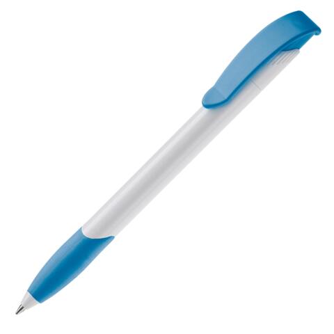 Apollopen med logotryk, hvid/blå