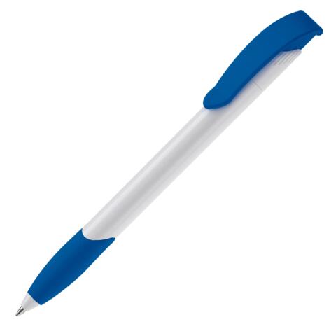Apollopen med logotryk, hvid/kongeblå
