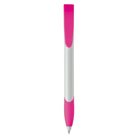 Apollopen med logotryk, hvid/pink