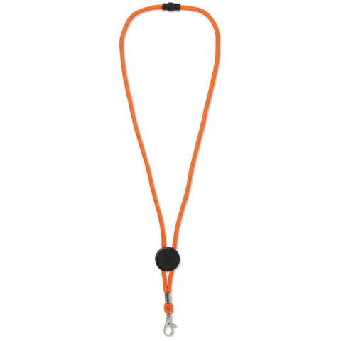 Rund keyhanger Ø5 mm, orange med logoemblem