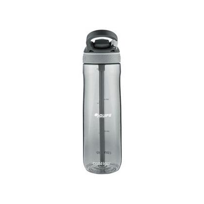 Elegant vandflaske af stærk og klar BPA-fri Tritan med AUTOSPOUT®-teknologi, lukkemekanisme, karabinhage og trykt logo.