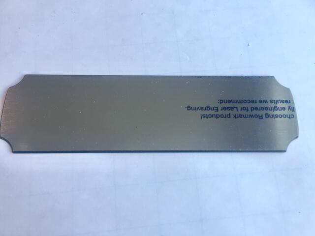 Postkassenavneskilt, sølv 45x160 mm