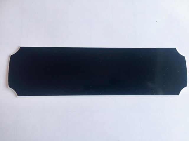Postkasseskilt 45x160 mm, sort/hvid plast
