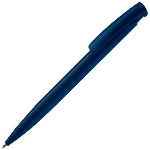 Kuglepen i kraftig ABS-plast i farven marineblå med blåt blæk og trykt 1 farvet logo