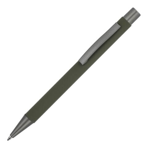 Dried Green kuglepen i aluminium med elegant soft touch, solid metal clips og med lasergravet logo.