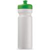 Klassisk hvid og grøn lækfri drikkeflaske i BPA-.fri plast, 750 ml med trykt logo