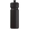 Klassisk sort lækfri drikkeflaske i BPA-.fri plast, 750 ml med trykt logo