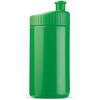 Klassisk grøn lækfri drikkeflaske i BPA-.fri plast, 500 ml med trykt logo
