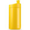 Klassisk gul lækfri drikkeflaske i BPA-.fri plast, 500 ml med trykt logo