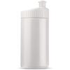 Klassisk hvid lækfri drikkeflaske i BPA-.fri plast, 500 ml med trykt logo