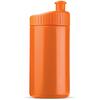 Klassisk orange lækfri drikkeflaske i BPA-.fri plast, 500 ml med trykt logo