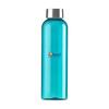 Transparent turkis, BPA-fri vandflaske af holdbart Eastman Tritan™. Med skruelåg i rustfrit stål. Det slanke design skiller sig ud og føles godt i hånden. Spildfri. Kapacitet på 650 ml og trykt logo.