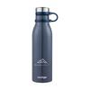 Mørkeblå bæredygtig dobbeltvægget, vakuumisoleret vandflaske/termoflaske i rustfrit stål med lasergravet logo