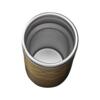 Termokrus af genbrugsmetal 280 ml., sort, beige