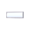 Dørskilt i aluminium med udskifteligt indhold 40 x 200 mm med tape bagpå - indholdet skiftes let med en lille sugekop
