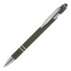 Metalpen med stylus-funktion for skærmbrug samt gummireret greb - med logo