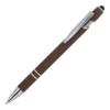 Metalpen med stylus-funktion for skærmbrug samt gummireret greb - med logo