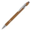 Metalpen med stylus-funktion for skærmbrug samt gummireret greb - med logo