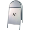 A-skilt sølv, A1-format