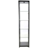 Vitrine glasskab - Showcase Tower Solo glasmontre med LED lys og lås - sort