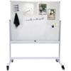 Svingtavle på hul, Inspire Pivot, keramisk whiteboard overflade, 120 x 150 cm