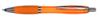 Orange plastpen med logotryk