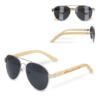 Bamboo leg aviator sunglasses inklusiv lasergravet logo