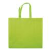 Taske af non-woven materiale 35x40 cm med bund - 16 cm bred, lysegrøn, uden tryk - billig