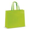 Taske af non-woven materiale 35x40 cm med bund - 16 cm bred, lysegrøn, uden tryk - billig