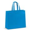 Taske af non-woven materiale 35x40 cm med bund - 16 cm bred, lyseblå, med tryk