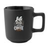 Torino krus i keramik, sort, 280 ml. inkl. lasergraveret logo