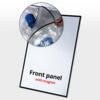 Frontplade PET med magnet, sort kant, B1 - 70 x 100 cm