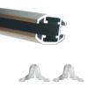 Ramme, Slide-in, dobbeltsidet, vertikal, 25 mm aluminium profil, sølv