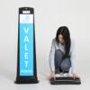 City Sign Plast, sort stander, dobbeltsidet