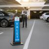 City Sign Plast, sort stander, dobbeltsidet