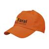 Orange bomuld dad cap/hat med 2 farvet tryk