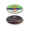 Smart pin / emblem med pin-lås og overflade lavet med "doming". Leveres med pin-lukning. Materiele: Forgyldt. Str: 20 x 12 mm. Logo Str. 20 x 11 mm.