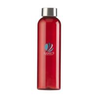 Drikkeflaske, rød, Senga 650 ml tritan med 1-farvet logo